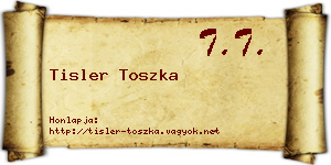 Tisler Toszka névjegykártya